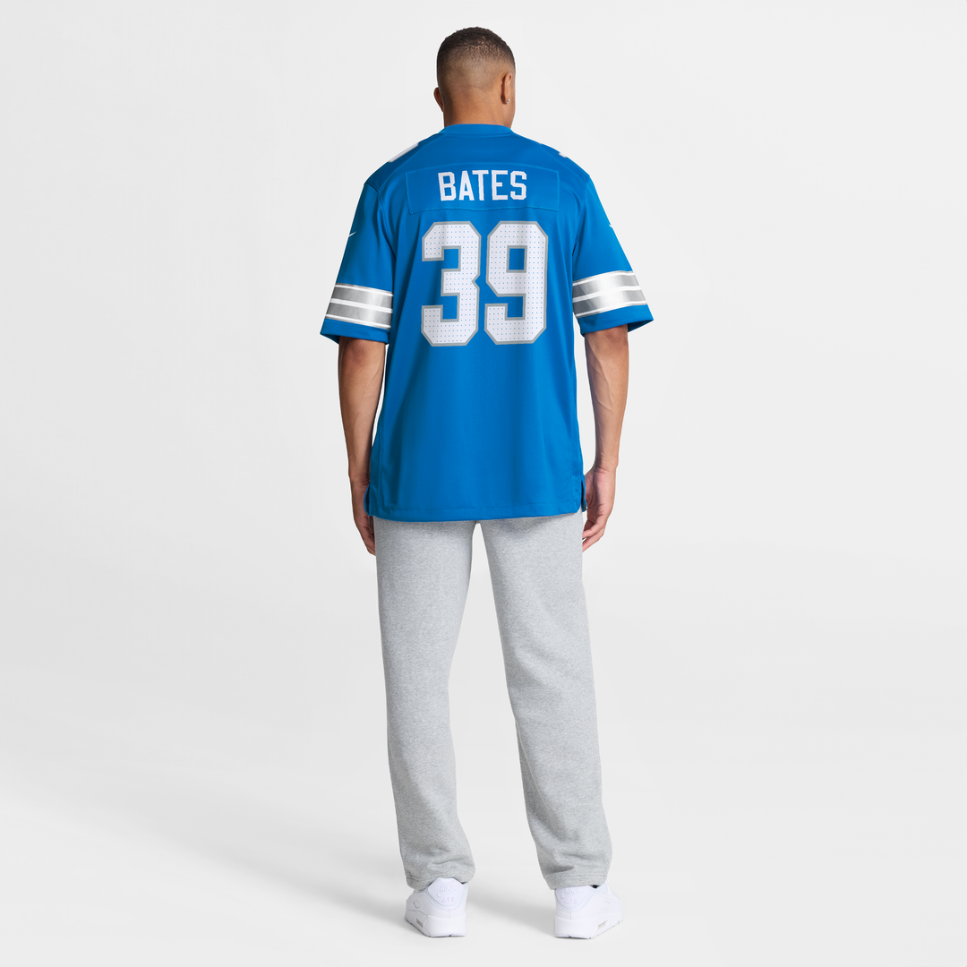 Men's Nike Detroit Lions Jake Bates Blue Team Game NFL Jersey