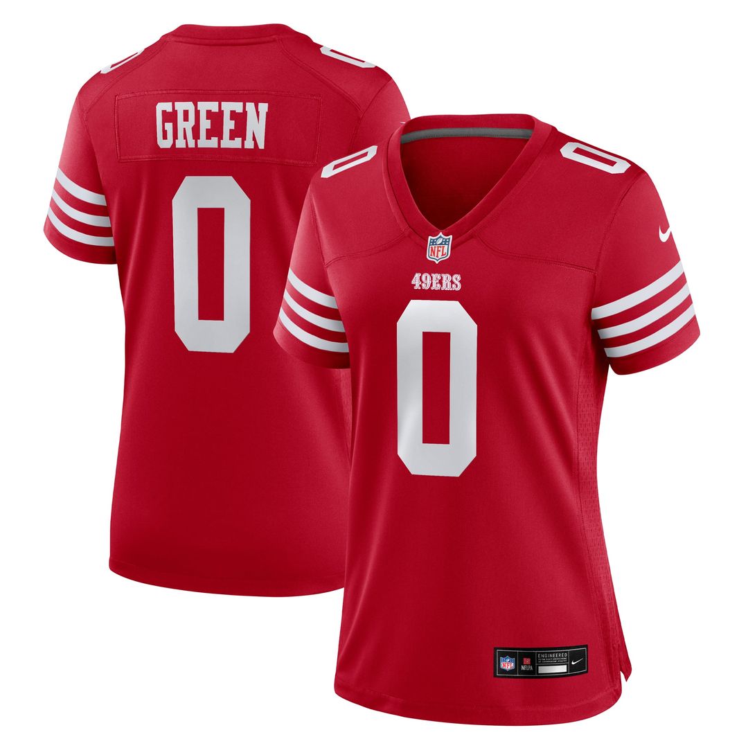 Women's Nike San Francisco 49ers Renardo Green Scarlet Team Game NFL Jersey