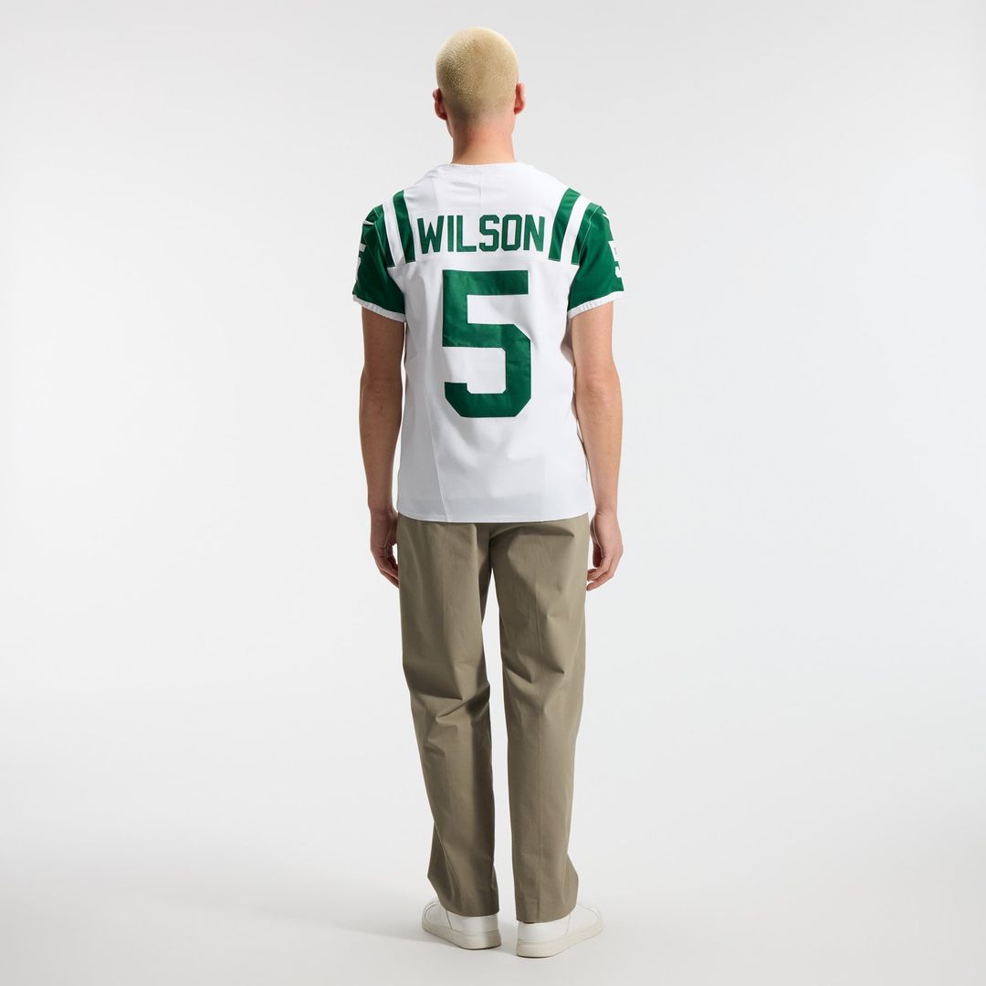 Men's Nike New York Jets Garrett Wilson White Classic Alternate Vapor F.U.S.E. Elite NFL Jersey
