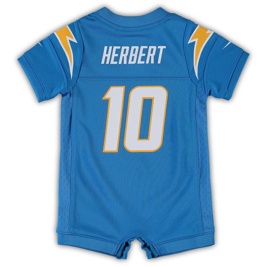 Infant Nike Los Angeles Chargers Justin Herbert Powder Blue Game Romper NFL Jersey