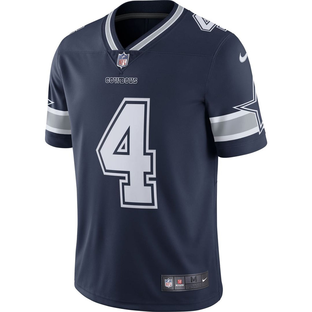 Men's Nike Dallas Cowboys Dak Prescott Navy Vapor Limited Player NFL Jersey