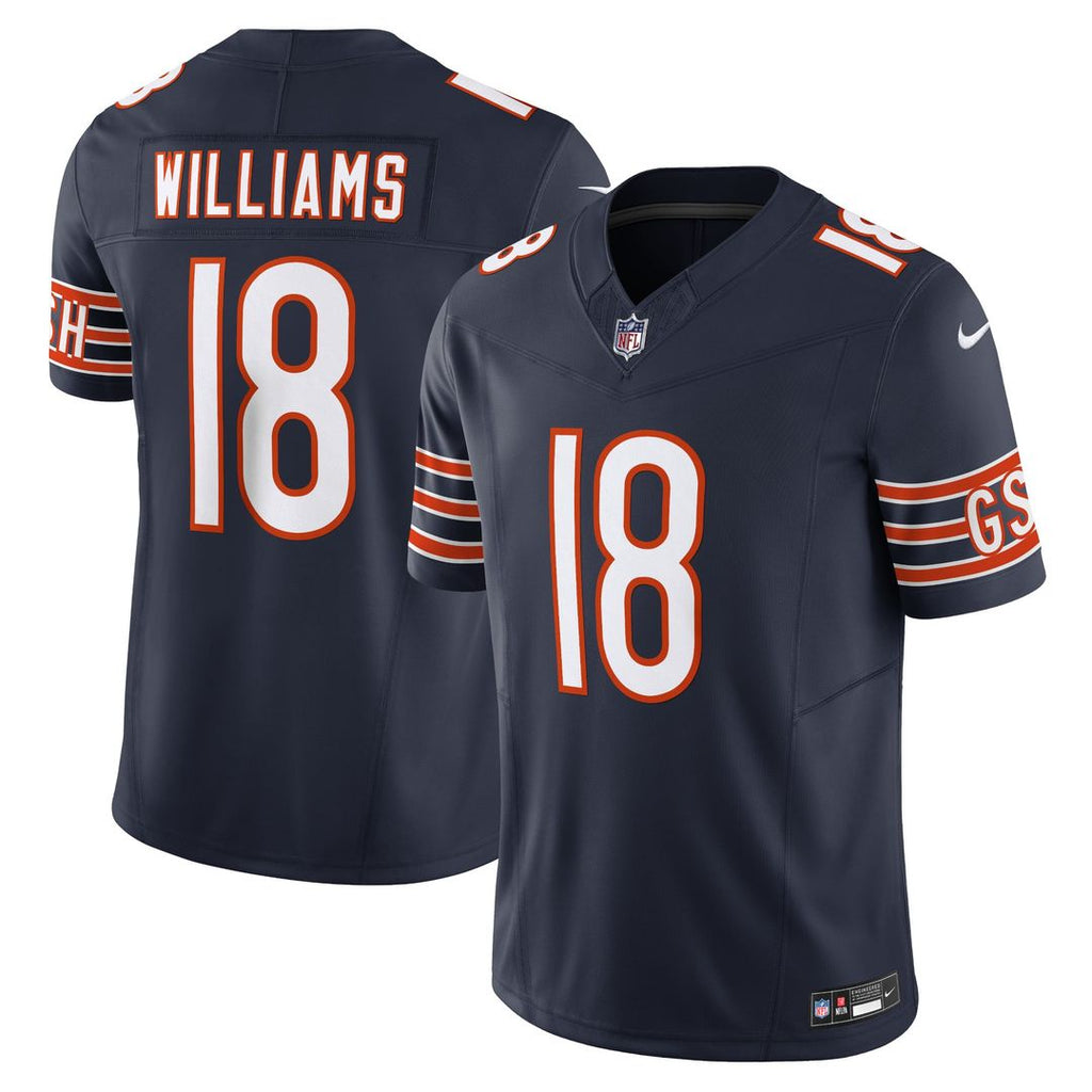 Men's Nike Chicago Bears Caleb Williams Navy Vapor F.U.S.E. Limited NFL Jersey