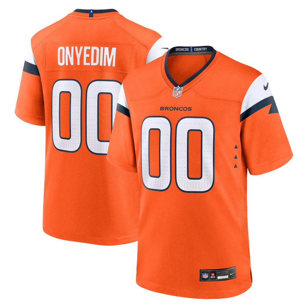 Men's Nike Denver Broncos Tyler Onyedim Orange Game NFL Jersey