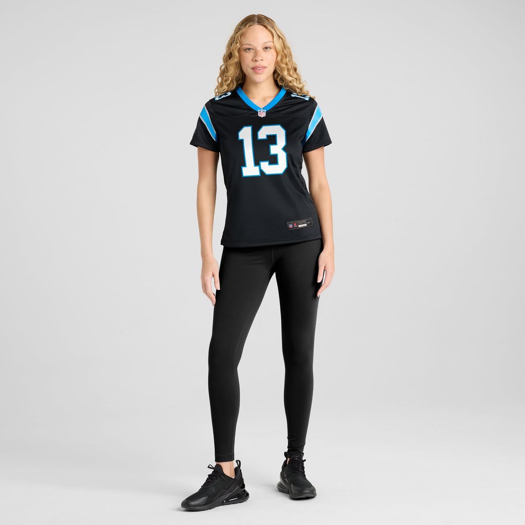Women's Nike Carolina Panthers Hunter Renfrow Black Team Game NFL Jersey