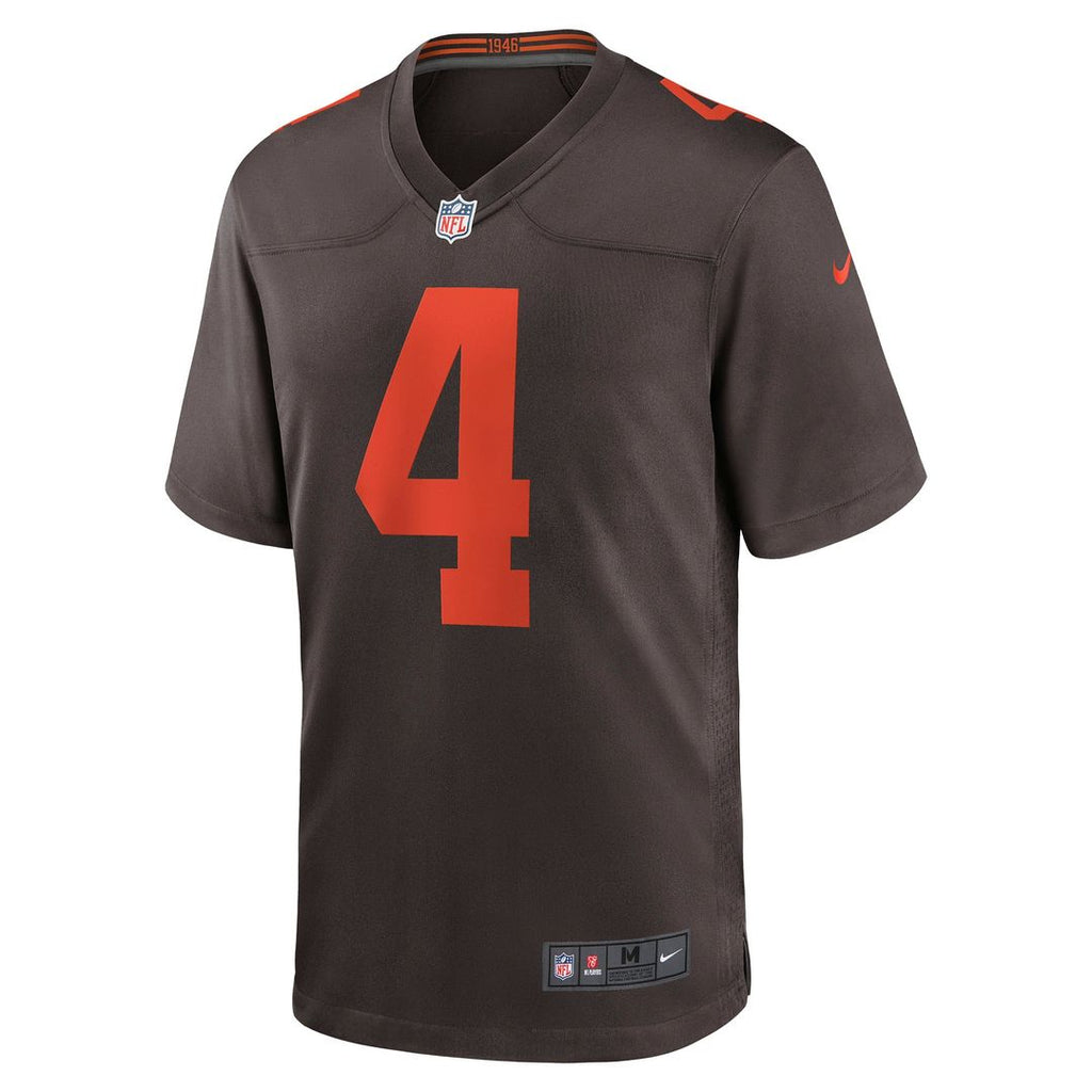 Men's Nike Cleveland Browns Deshaun Watson Brown Alternate Game NFL Jersey