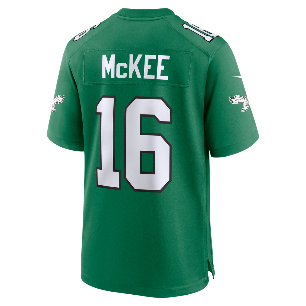 Men's Nike Philadelphia Eagles Tanner McKee Kelly Green Alternate Game NFL Jersey