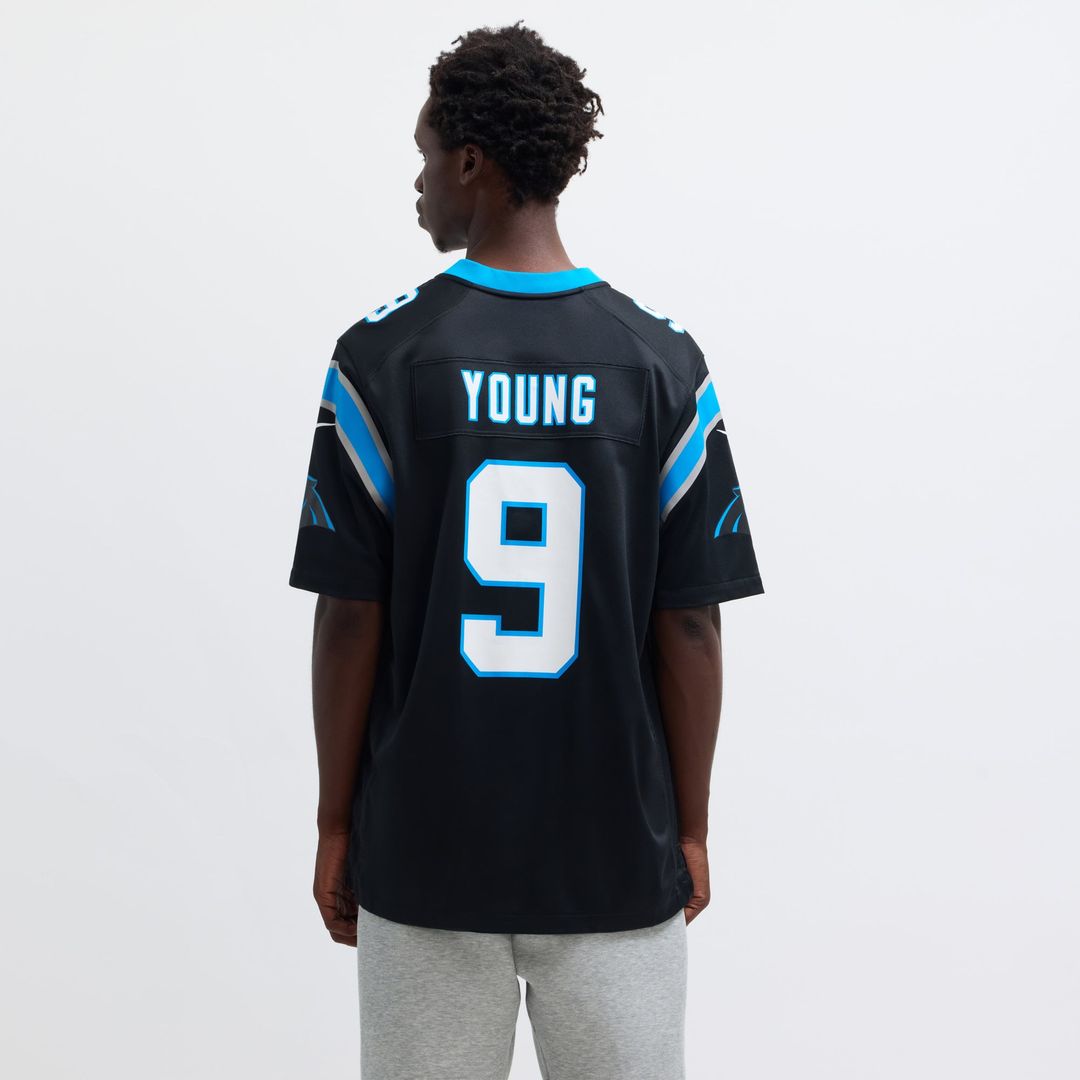 Men's Nike Carolina Panthers Bryce Young Black Team Game NFL Jersey