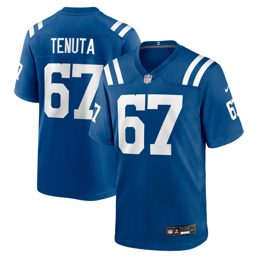 Men's Nike Indianapolis Colts Luke Tenuta Royal Team Game NFL Jersey