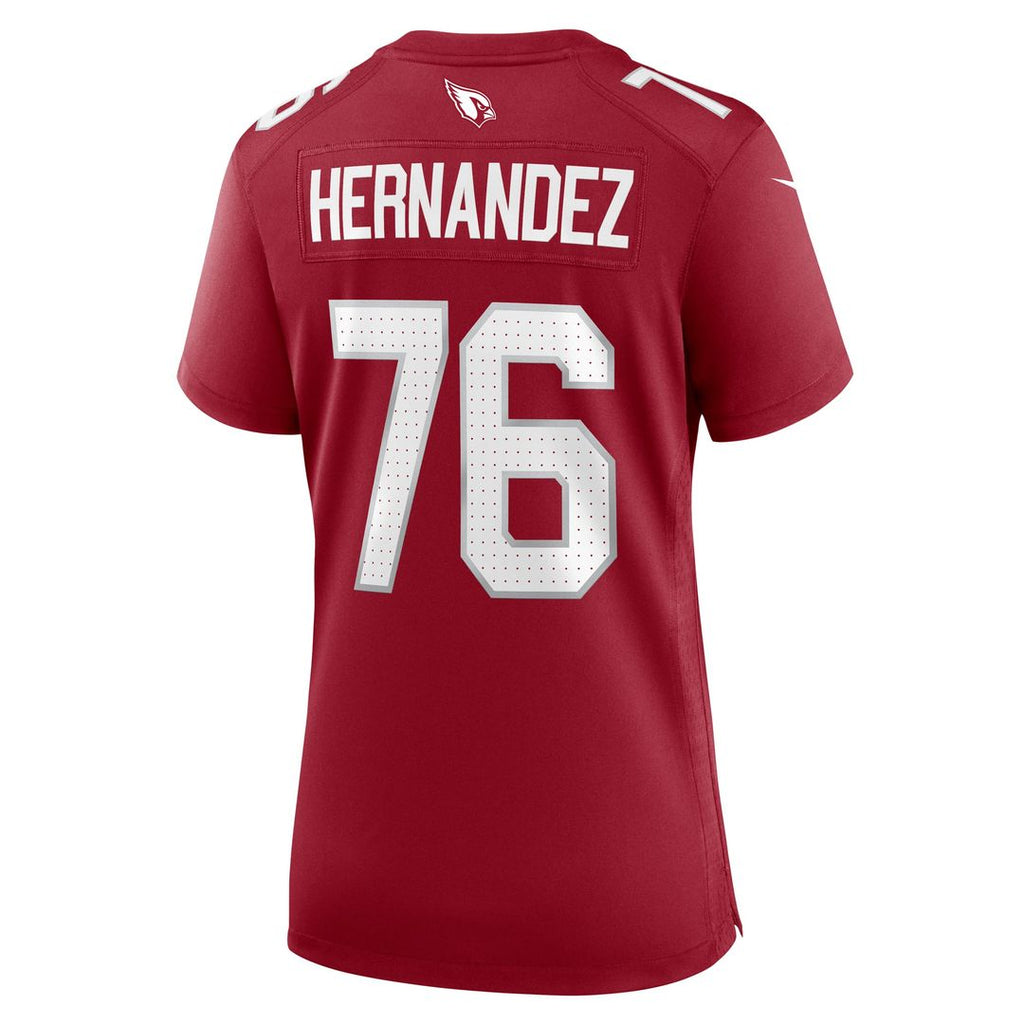 Women's Nike Arizona Cardinals Will Hernandez Cardinal Game NFL Jersey