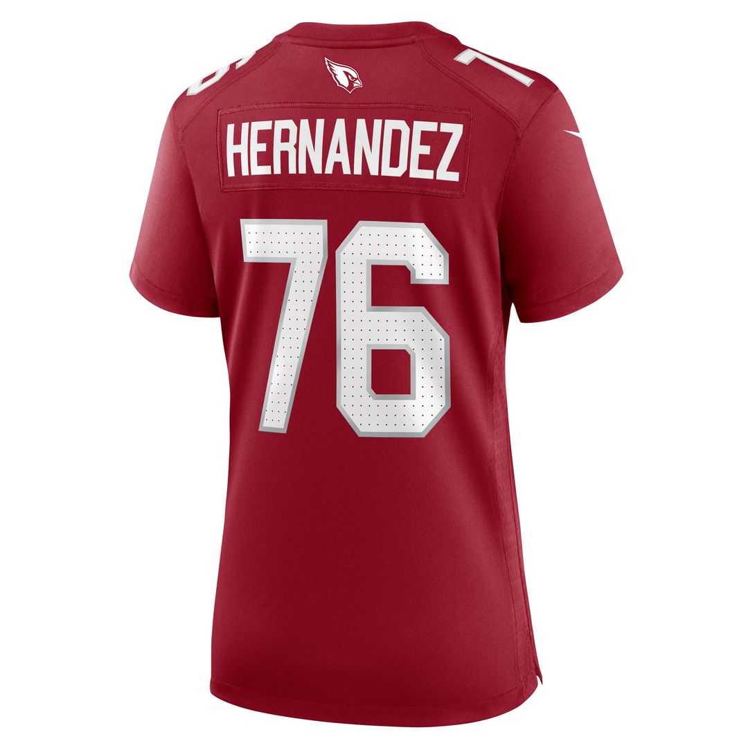 Women's Nike Arizona Cardinals Will Hernandez Cardinal Game NFL Jersey