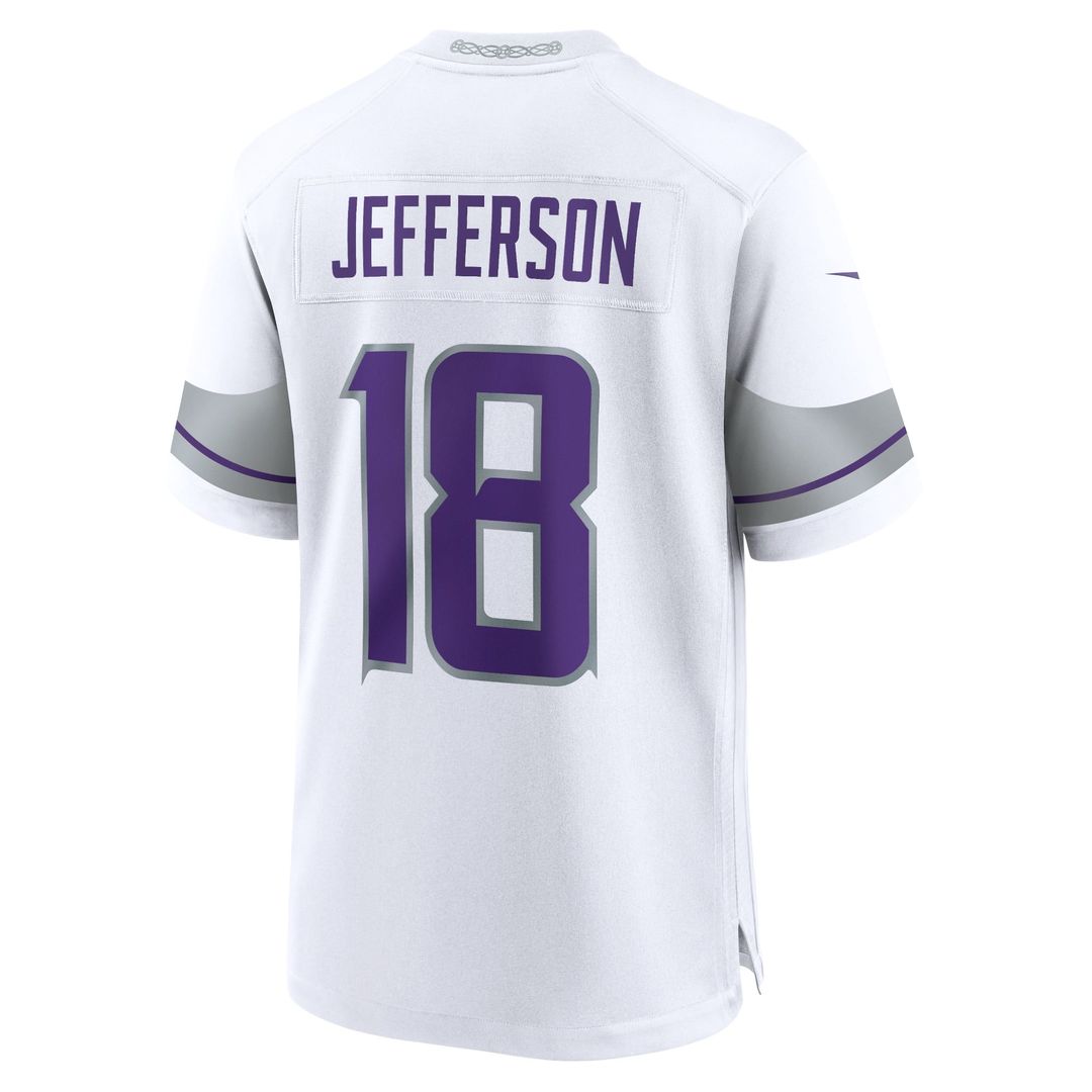 Youth Nike Minnesota Vikings Justin Jefferson White Game NFL Jersey