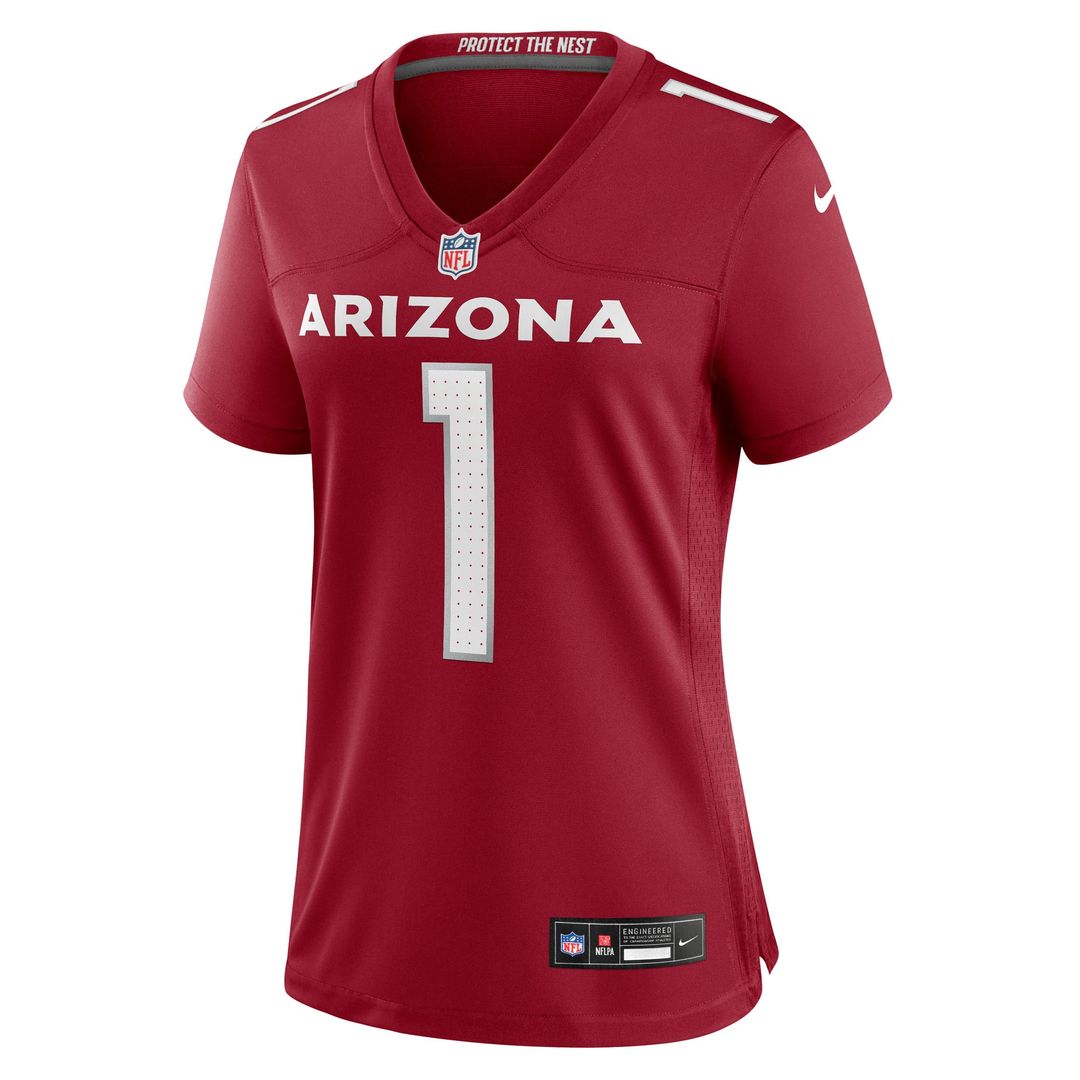 Women's Nike Arizona Cardinals Number 1 Bride Cardinal Game NFL Jersey