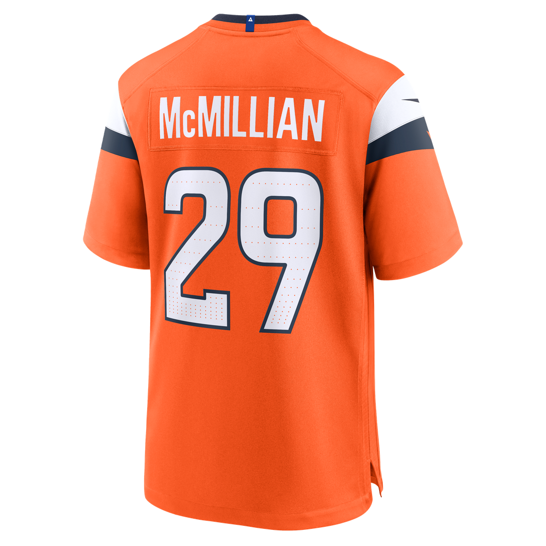 Men's Nike Denver Broncos Ja'Quan McMillian Orange Team Game NFL Jersey