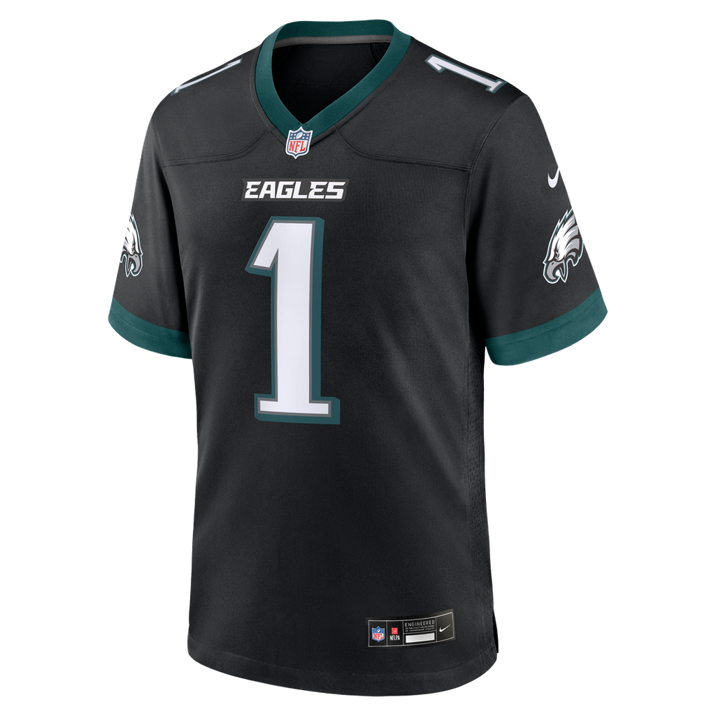 Men's Nike Philadelphia Eagles Jalen Hurts Black Alternate Game NFL Jersey