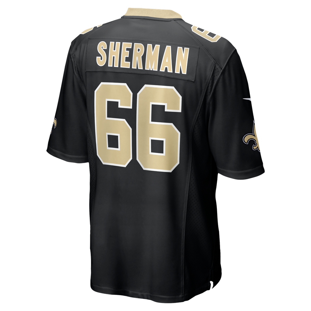 Men's Nike New Orleans Saints William Sherman Black Team Game NFL Jersey