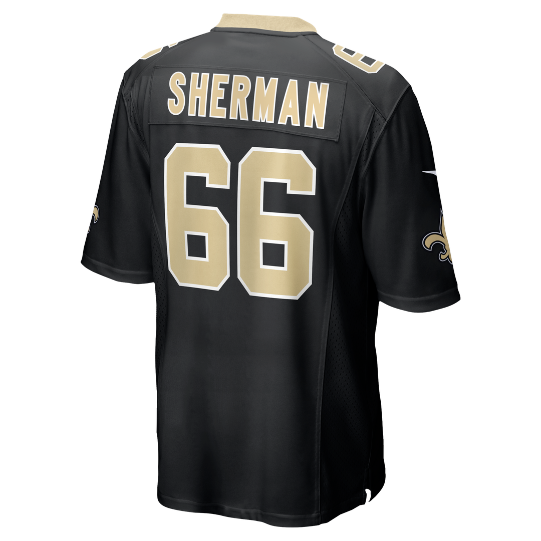 Men's Nike New Orleans Saints William Sherman Black Team Game NFL Jersey