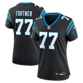 Women's Nike Carolina Panthers Luke Fortner Black Team Game NFL Jersey