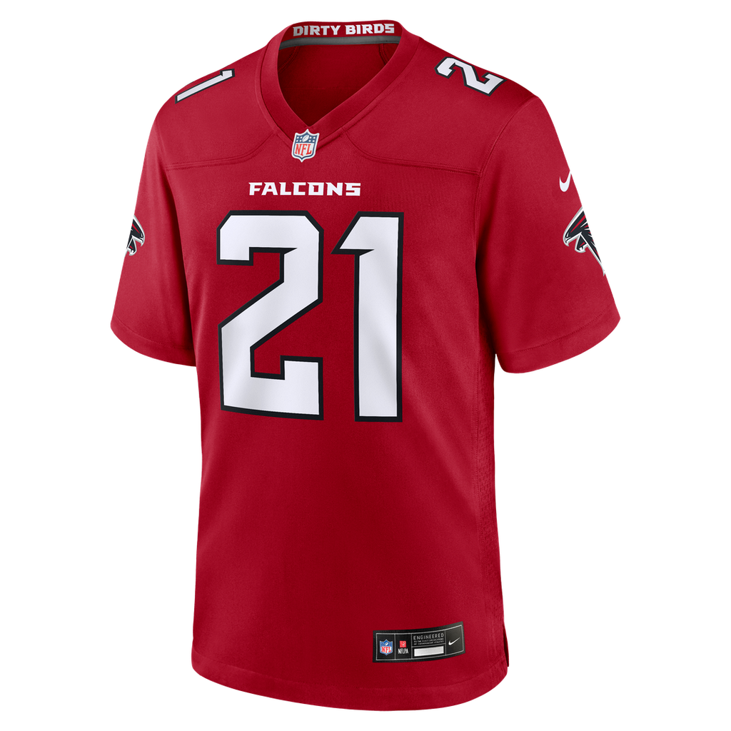 Men's Nike Atlanta Falcons Deion Sanders White Retired Player Game NFL Jersey