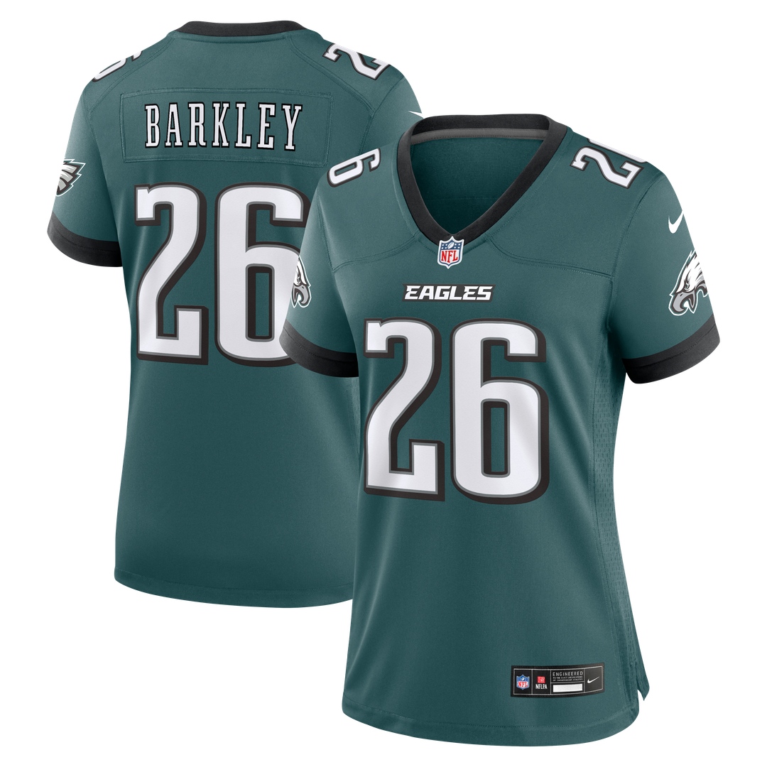 Women's Nike Philadelphia Eagles Saquon Barkley White Game NFL Jersey