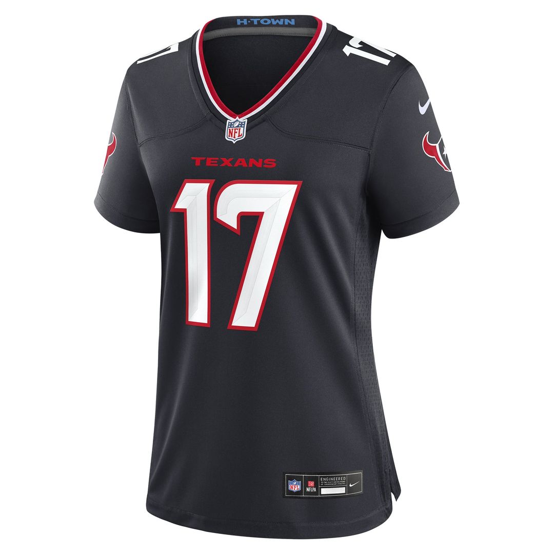 Women's Nike Houston Texans Braxton Berrios Navy Team Game NFL Jersey