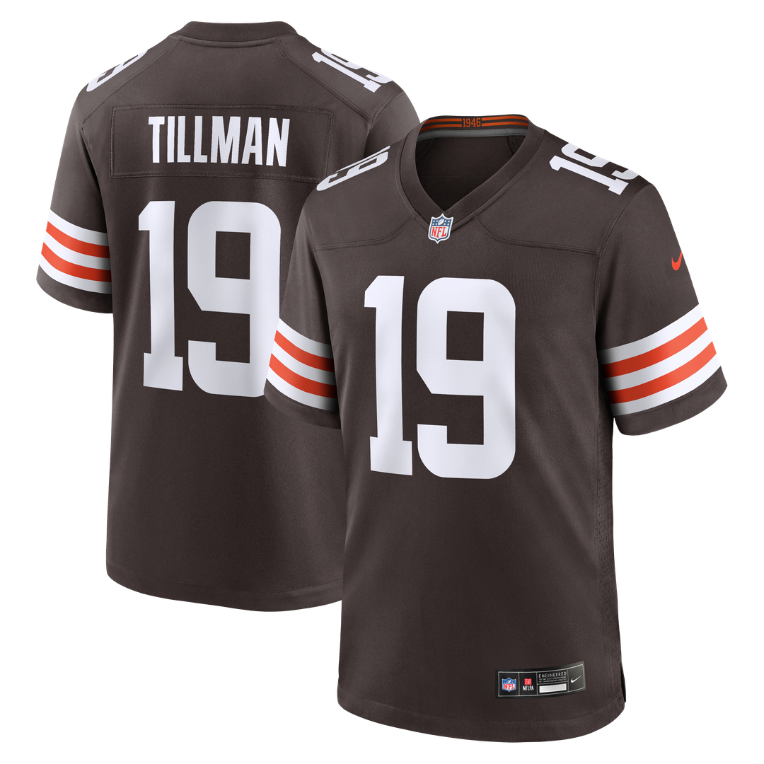 Men's Nike Cleveland Browns Cedric Tillman Brown Game NFL Jersey