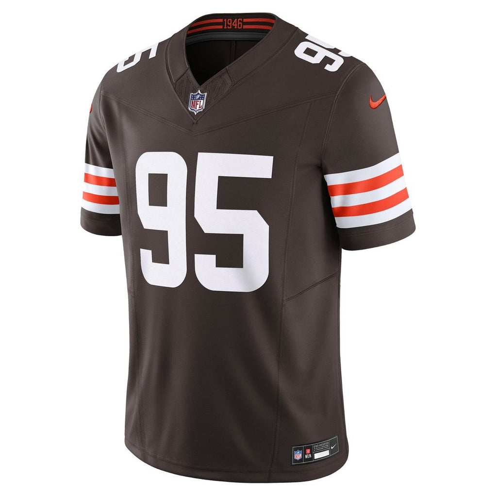 Men's Nike Cleveland Browns Myles Garrett Brown Team Vapor F.U.S.E. Limited NFL Jersey