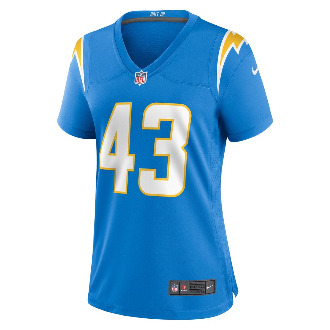Women's Nike Los Angeles Chargers Troy Dye Powder Blue Game NFL Jersey