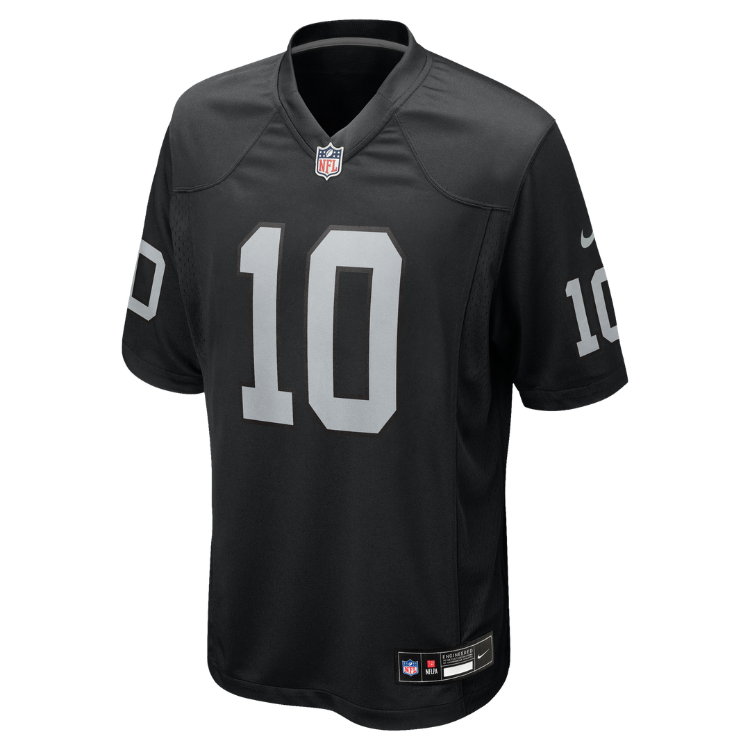 Men's Nike Las Vegas Raiders Dont'e Thornton Jr. Black Team Game NFL Jersey