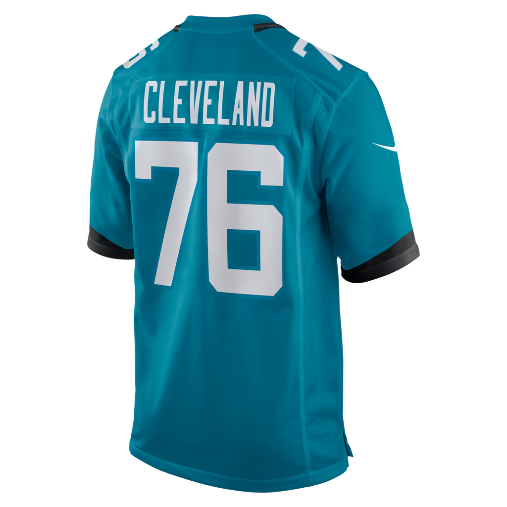 Men's Nike Jacksonville Jaguars Ezra Cleveland Teal Game NFL Jersey