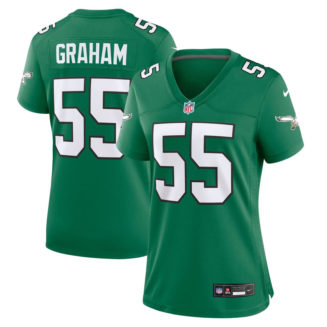 Women's Nike Philadelphia Eagles Brandon Graham Kelly Green Alternate Game NFL Jersey