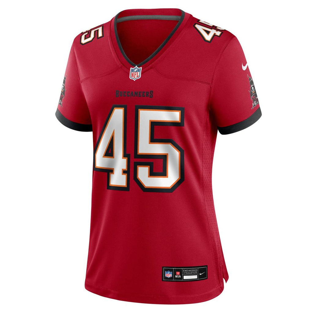 Women's Nike Tampa Bay Buccaneers Deion Jones Red Team Game NFL Jersey