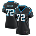 Women's Nike Carolina Panthers Taylor Moton Black Team Game NFL Jersey