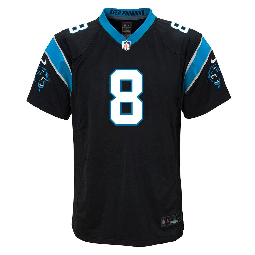 Youth Nike Carolina Panthers Jaycee Horn Black Game NFL Jersey