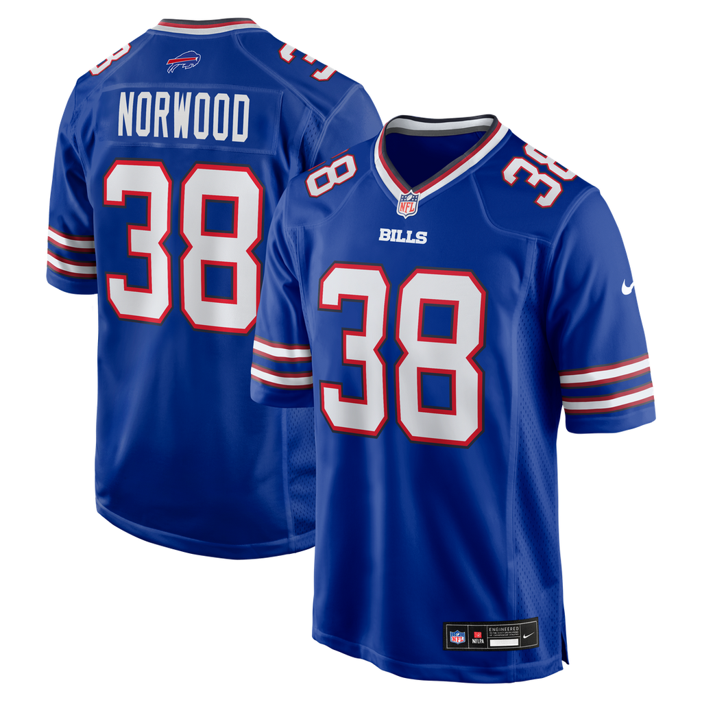 Men's Nike Buffalo Bills Tre Norwood Royal Team Game NFL Jersey