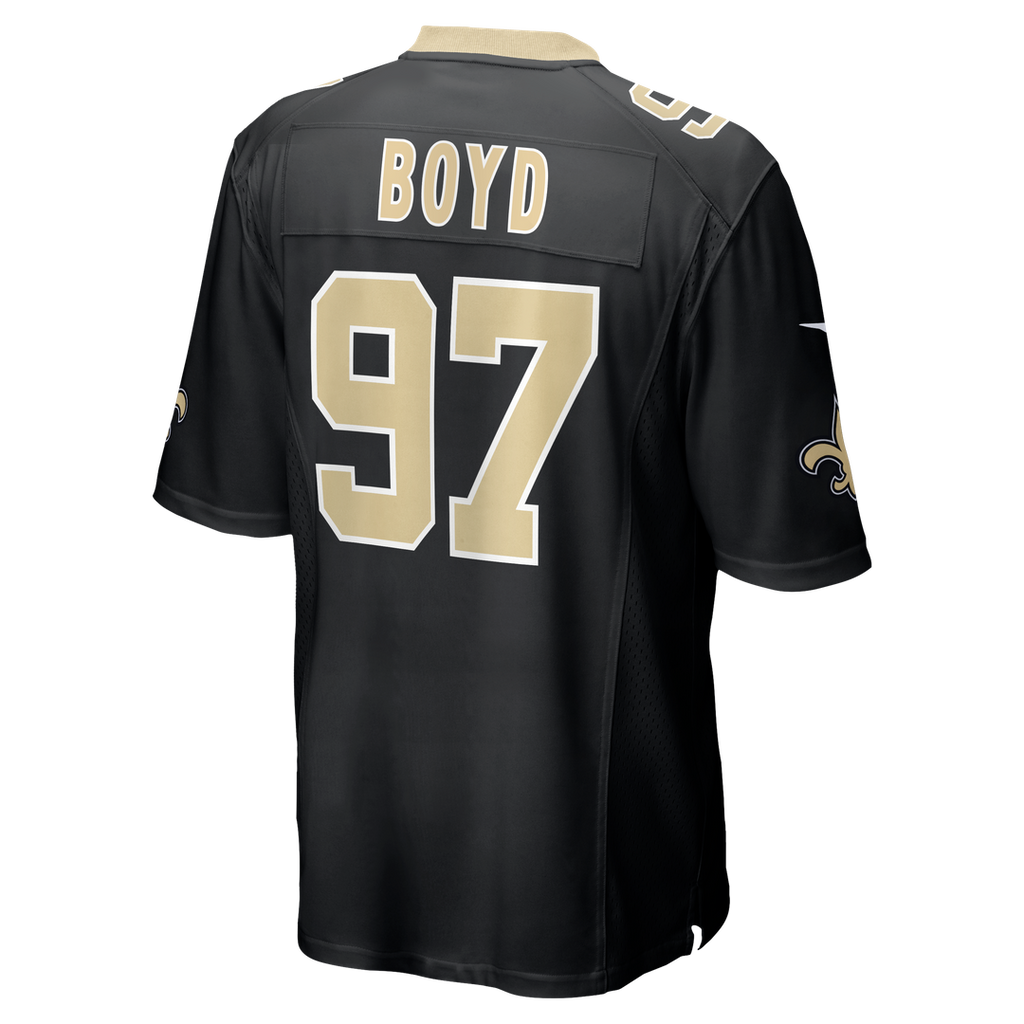 Men's Nike New Orleans Saints Khristian Boyd Black Game NFL Jersey