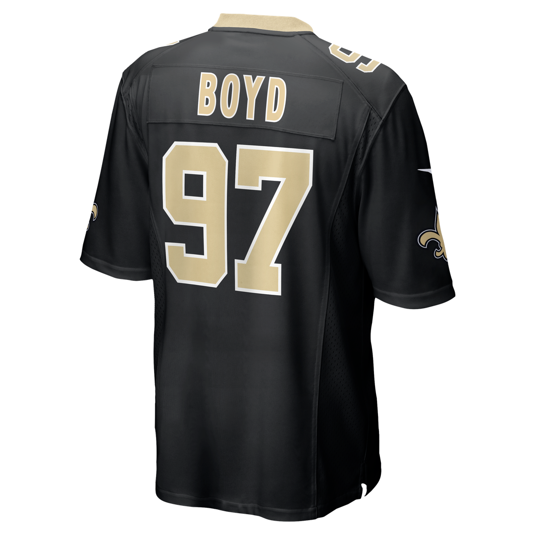 Men's Nike New Orleans Saints Khristian Boyd Black Game NFL Jersey