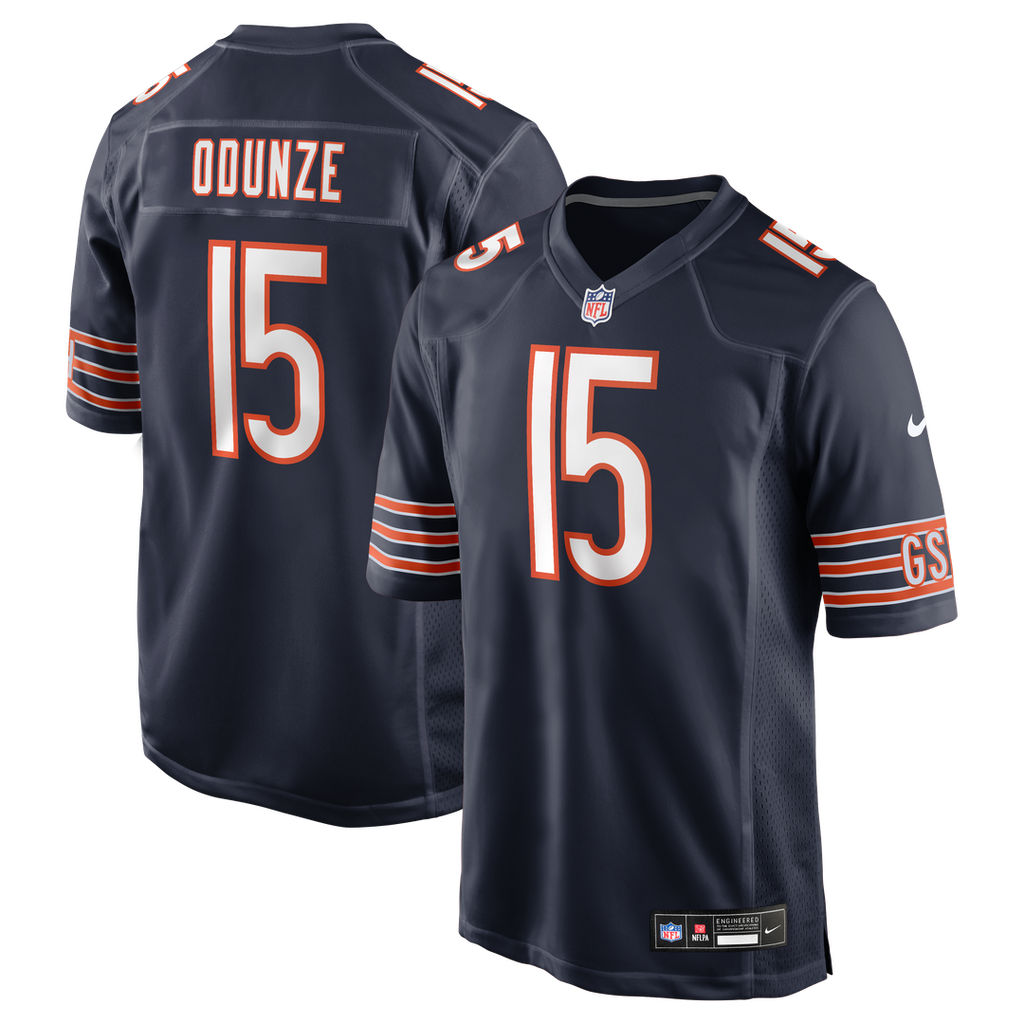 Men's Nike Chicago Bears Rome Odunze Navy Player Game NFL Jersey
