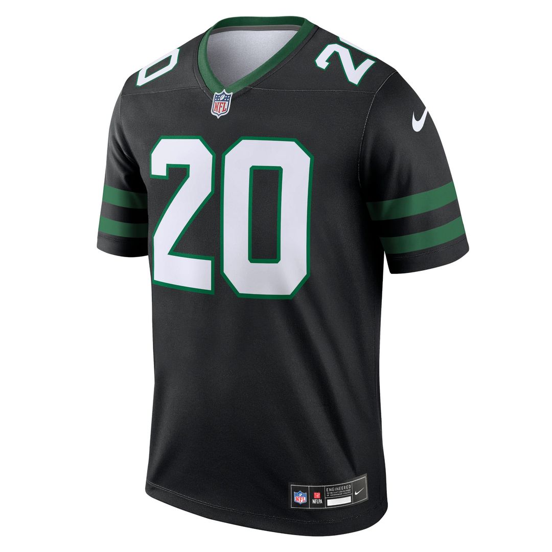 Men's Nike New York Jets Breece Hall Black Legend Player NFL Performance Top