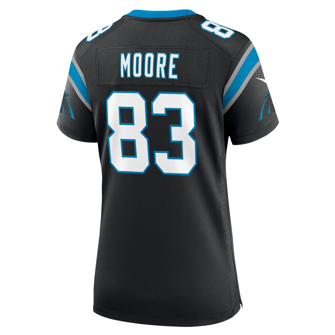 Women's Nike Carolina Panthers David Moore Black Game NFL Jersey