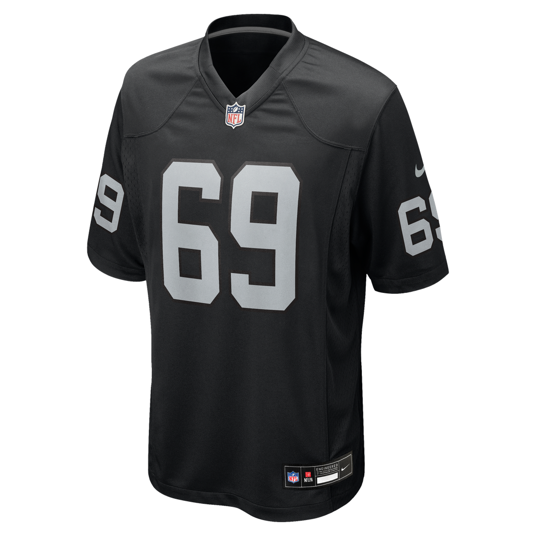 Men's Nike Las Vegas Raiders Adam Butler Black Team Game NFL Jersey