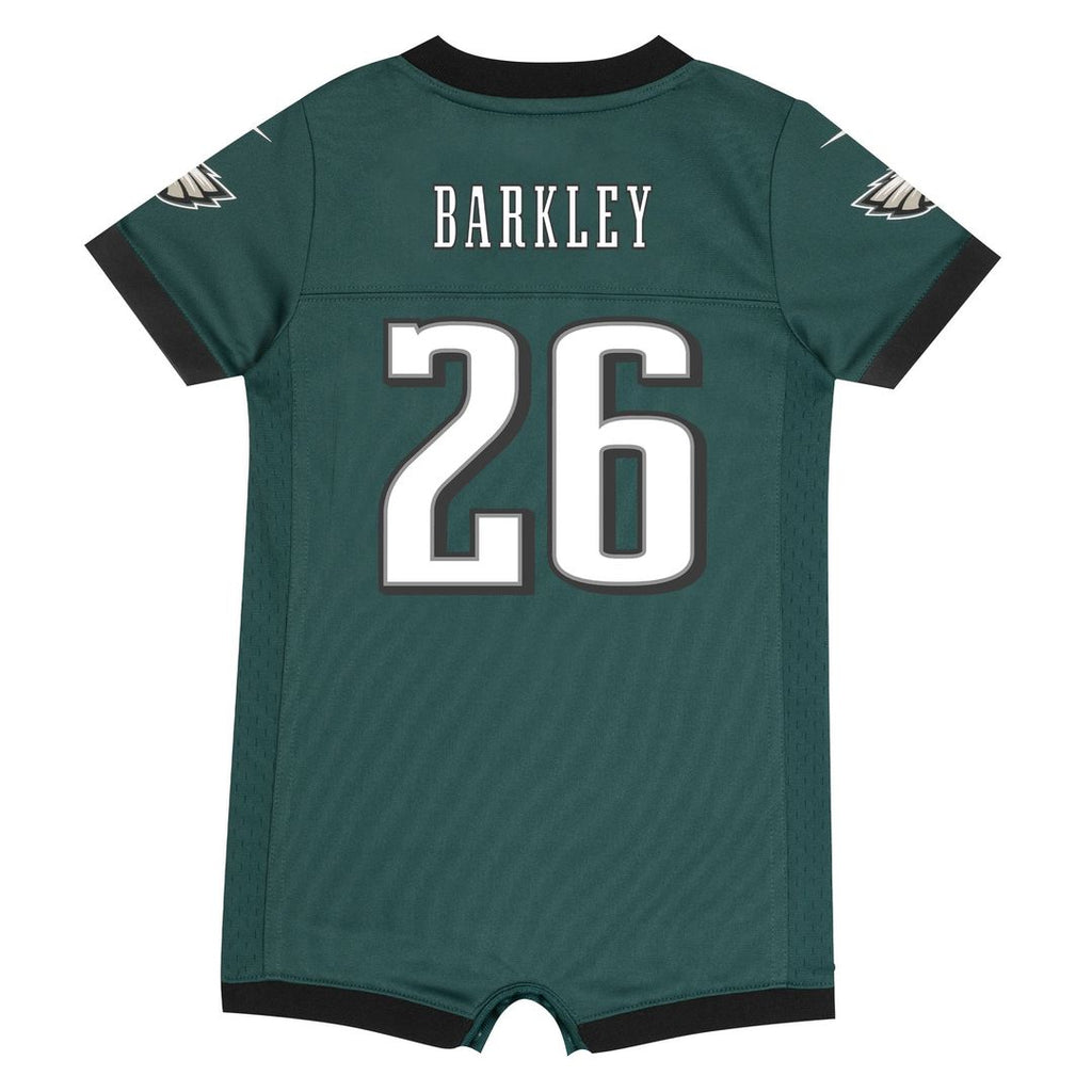 Infant Nike Philadelphia Eagles Saquon Barkley Midnight Green Newborn & Game Romper NFL Jersey