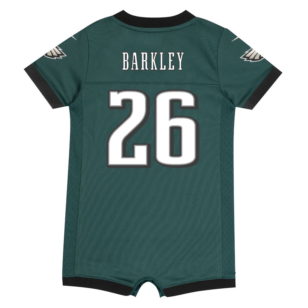 Infant Nike Philadelphia Eagles Saquon Barkley Midnight Green Newborn & Game Romper NFL Jersey