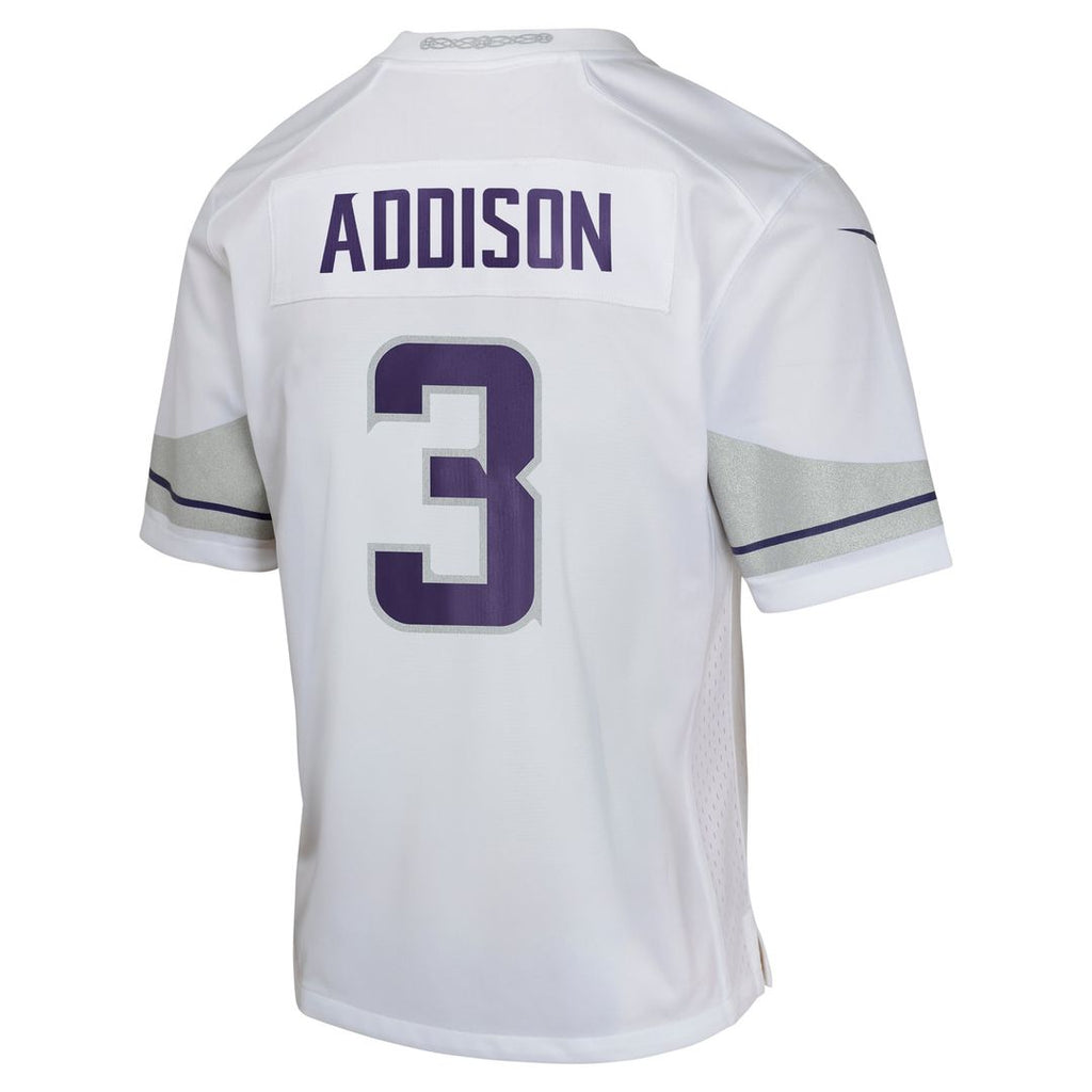 Youth Nike Minnesota Vikings Jordan Addison White Game NFL Jersey