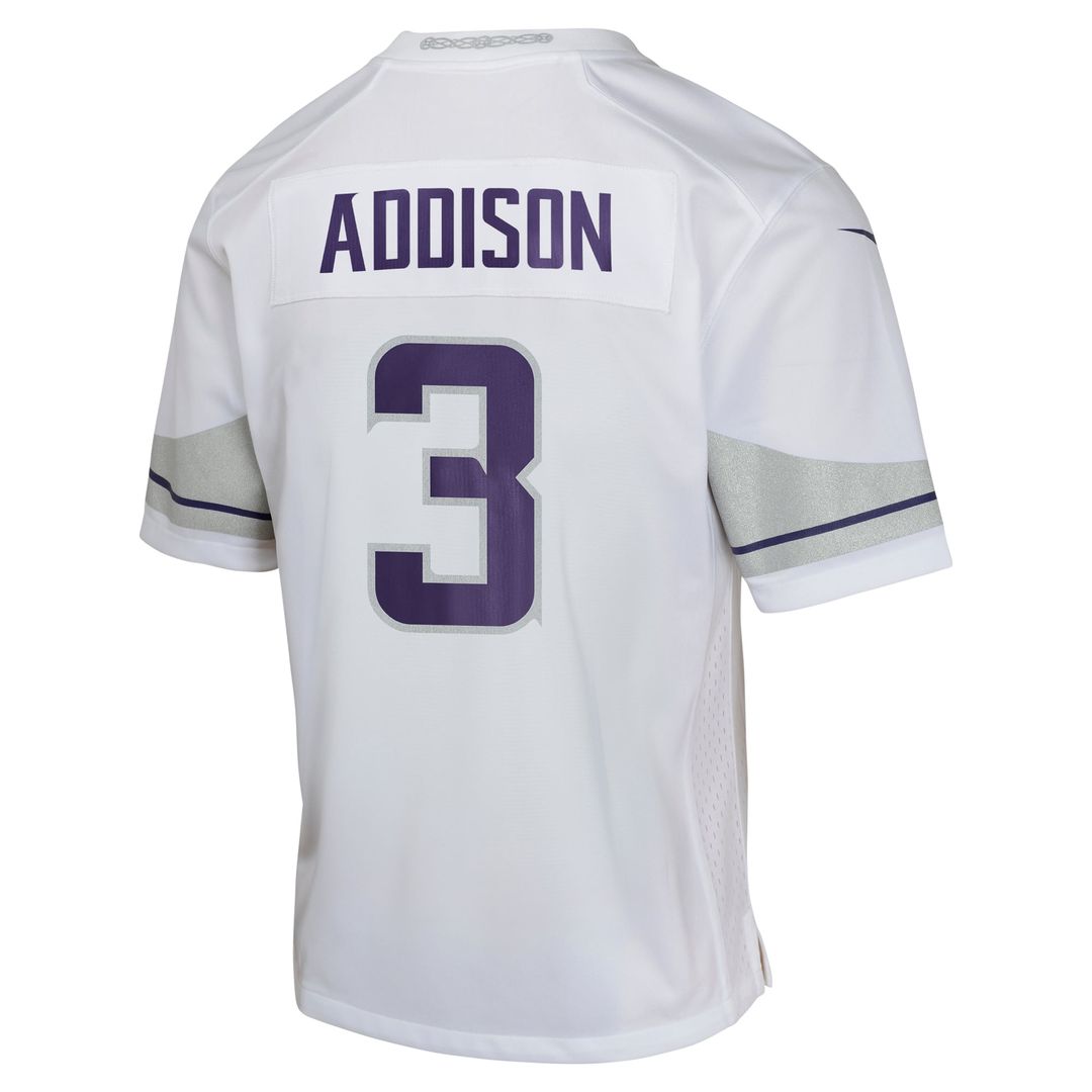 Youth Nike Minnesota Vikings Jordan Addison White Game NFL Jersey