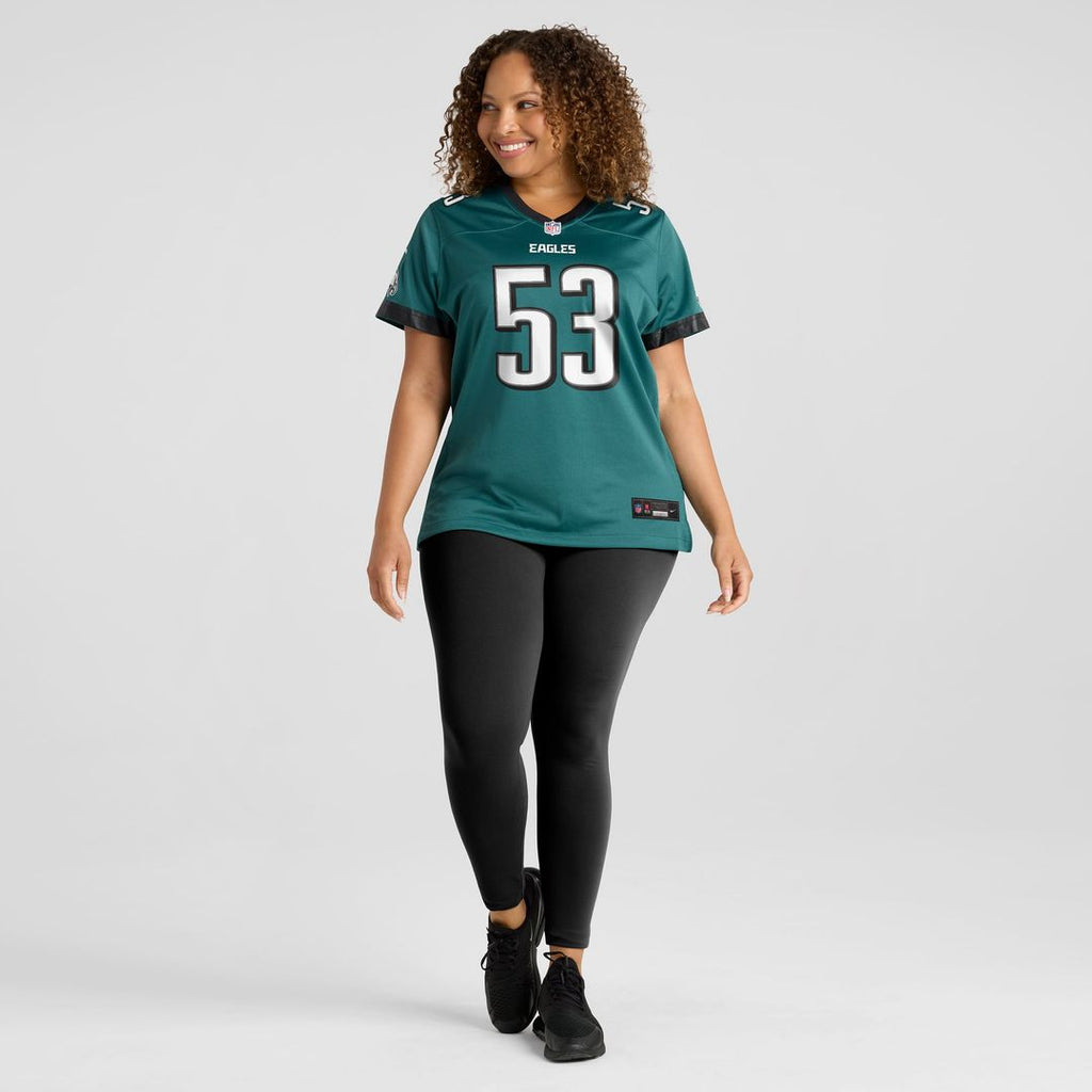 Women's Nike Philadelphia Eagles Zack Baun Midnight Green Game NFL Jersey