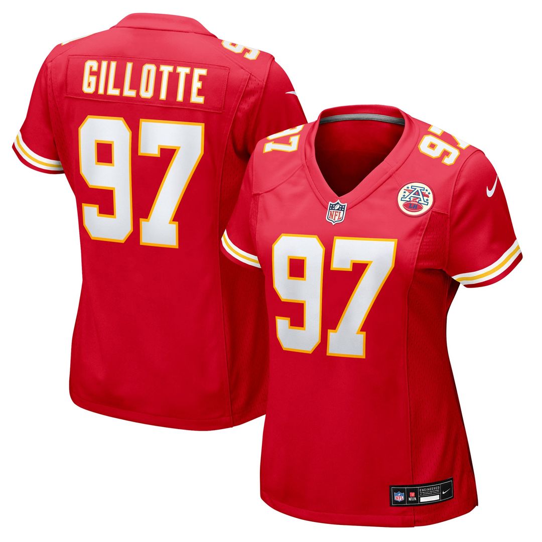 Women's Nike Kansas City Chiefs Ashton Gillotte Red Team Game NFL Jersey