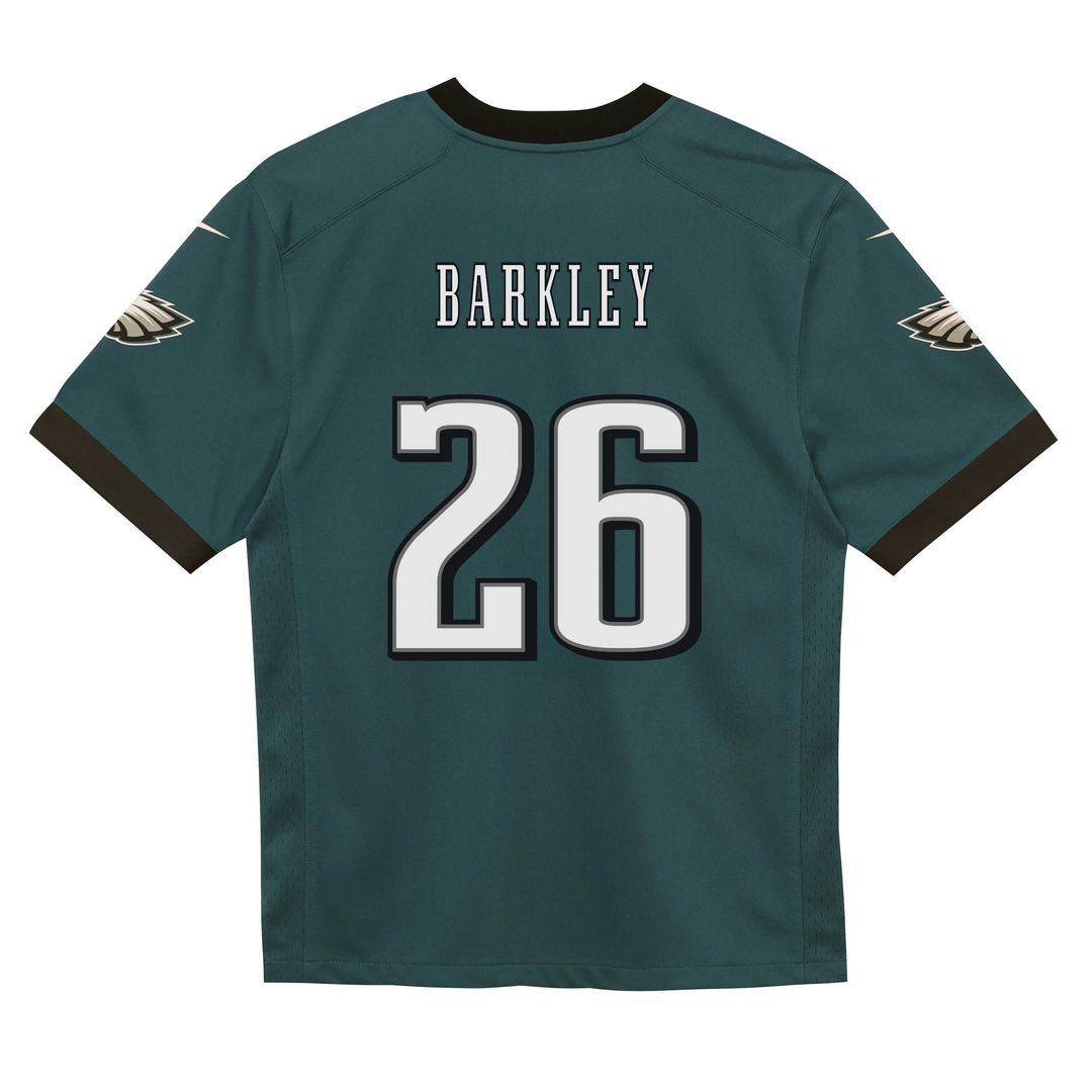 Preschool Nike Philadelphia Eagles Saquon Barkley Midnight Green Team Game NFL Jersey