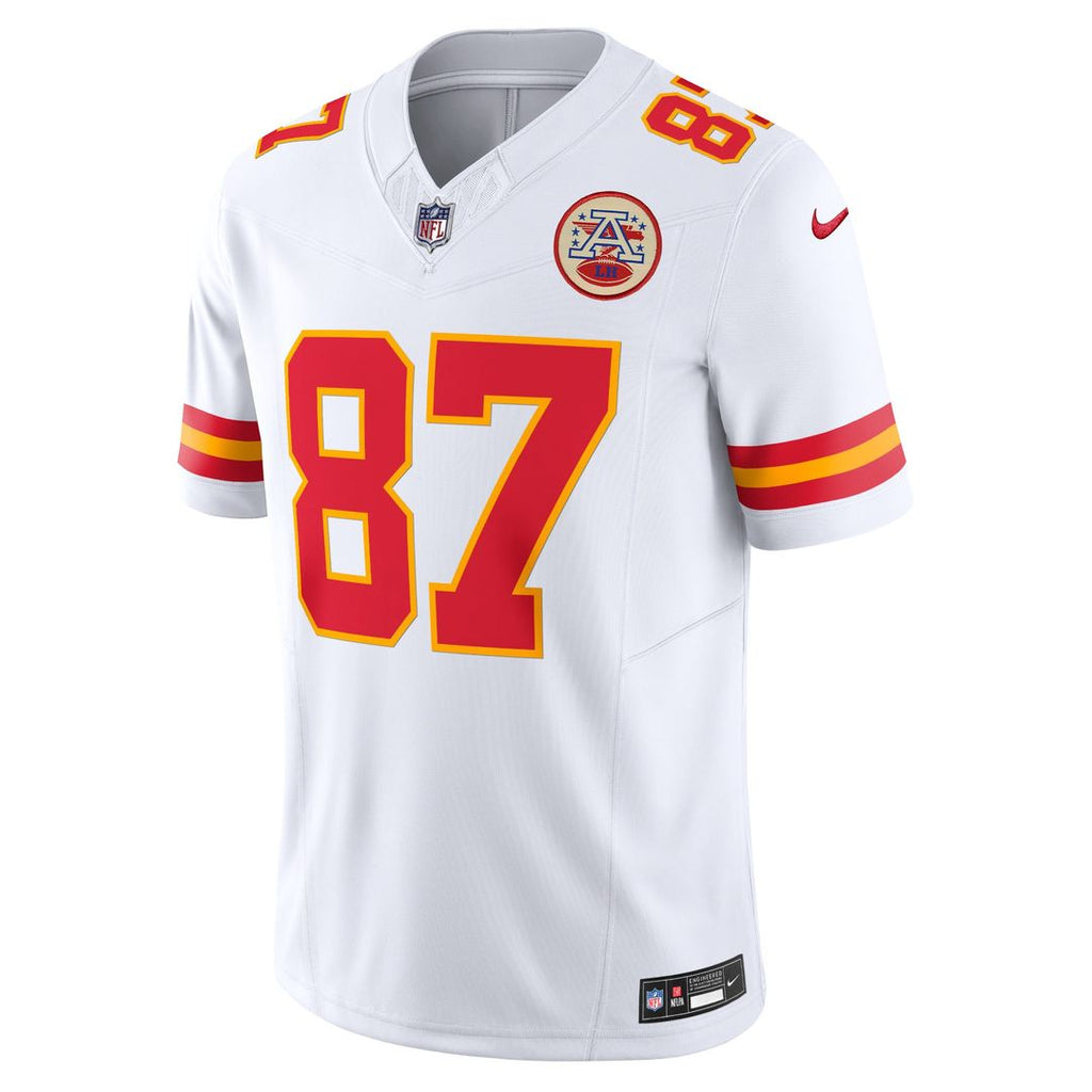 Men's Nike Kansas City Chiefs Travis Kelce White Vapor F.U.S.E. Limited NFL Jersey