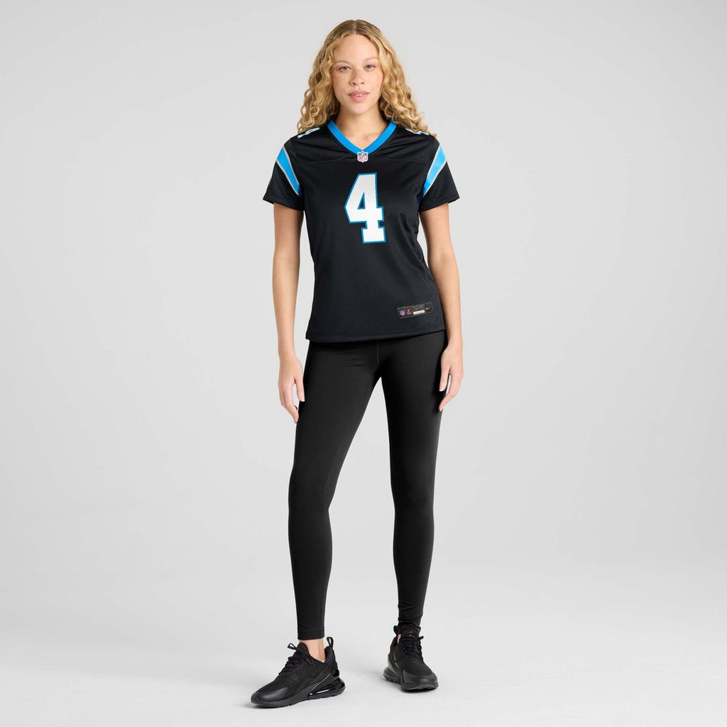 Women's Nike Carolina Panthers Tetairoa McMillan Black Team Game NFL Jersey