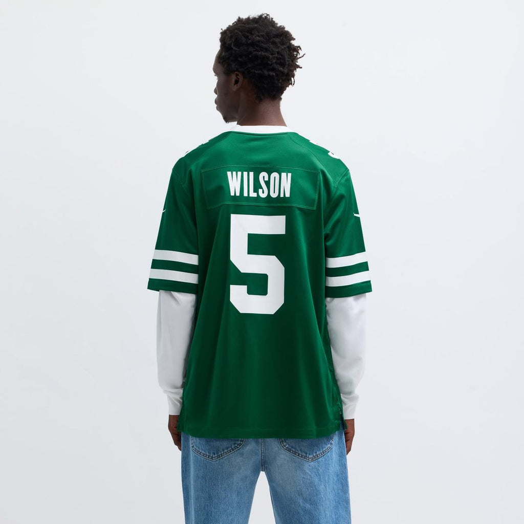 Men's Nike New York Jets Garrett Wilson Legacy Black Alternate Game NFL Jersey